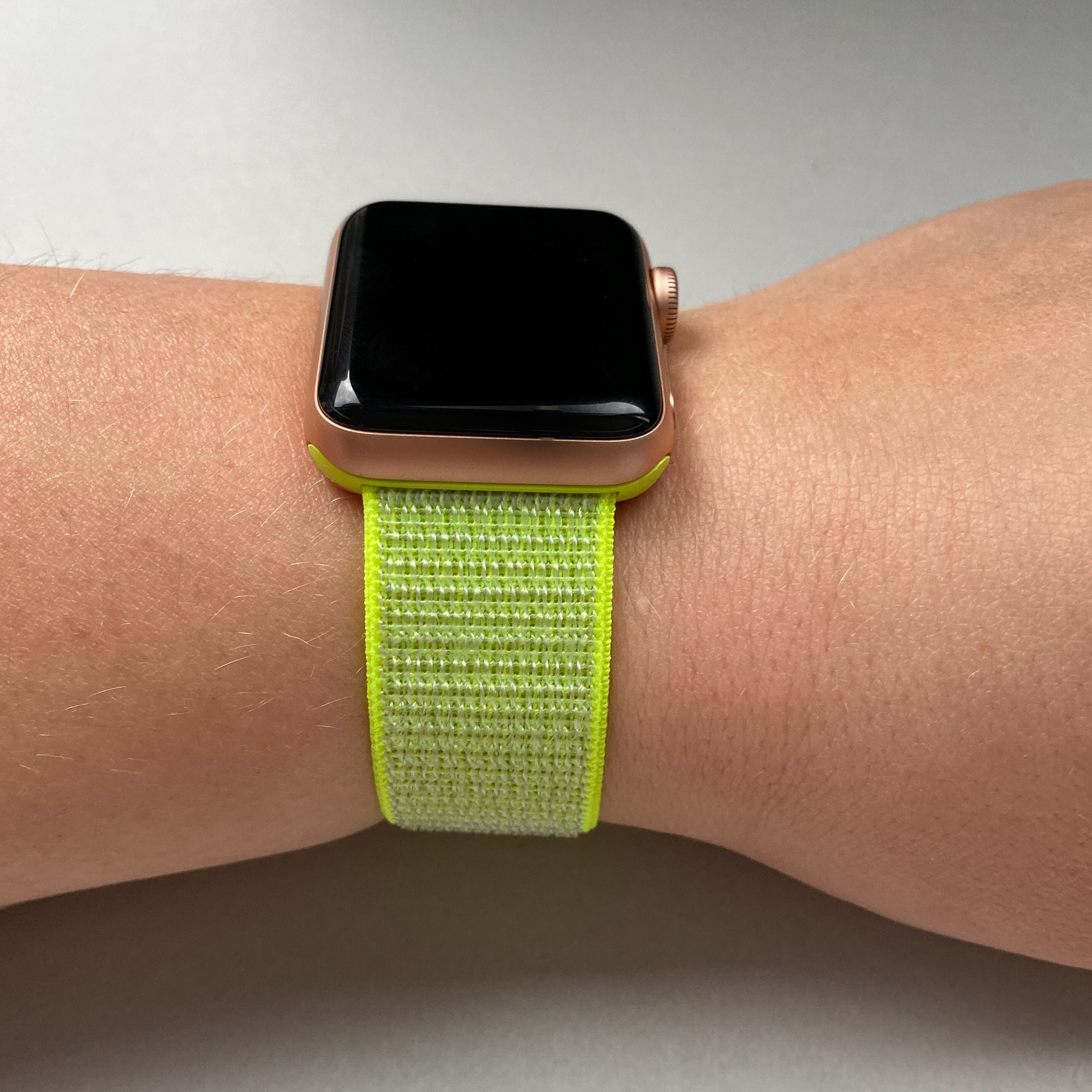 Apple Watch nylon geweven sport band  - geel