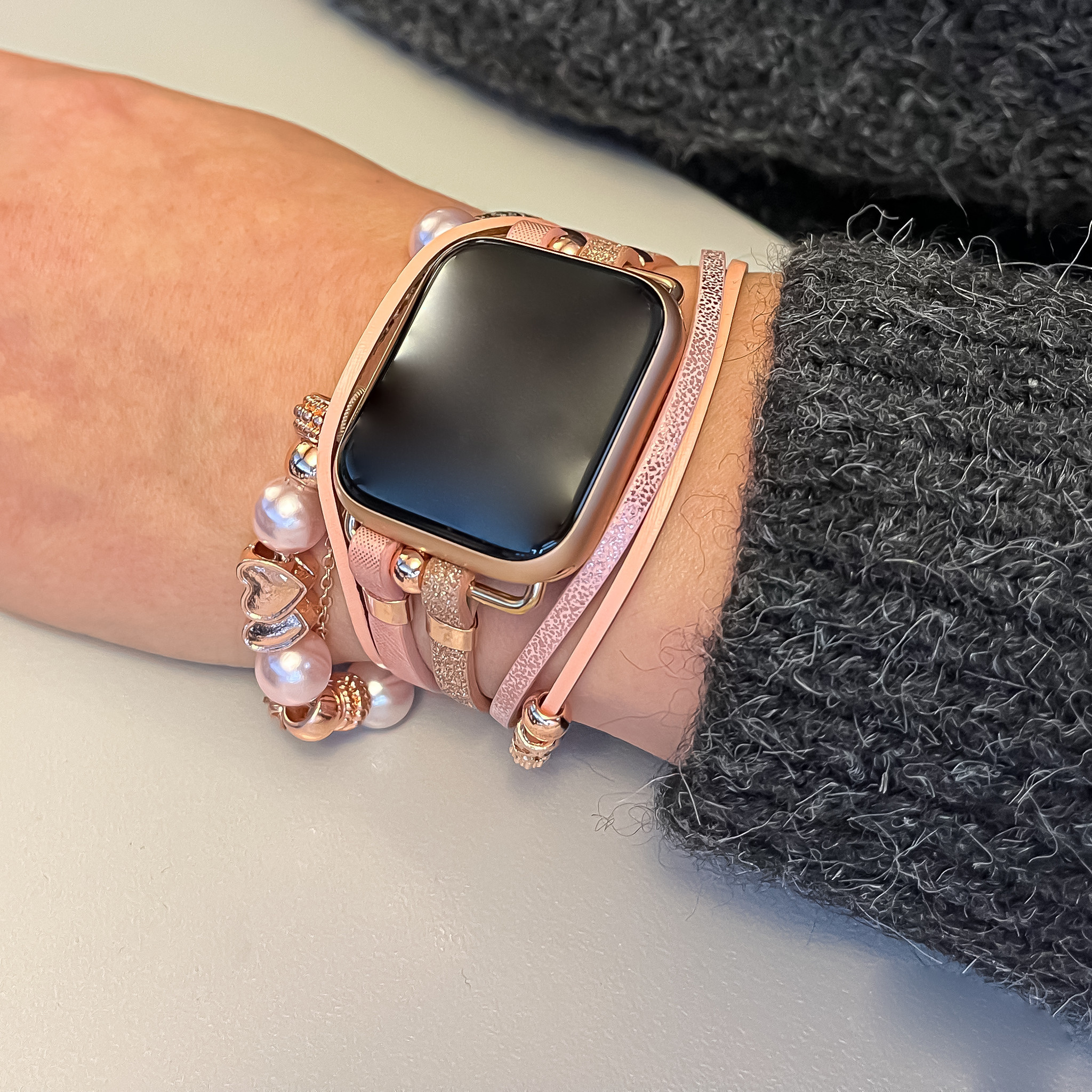 Apple Watch sieraden band - Liz rose goud