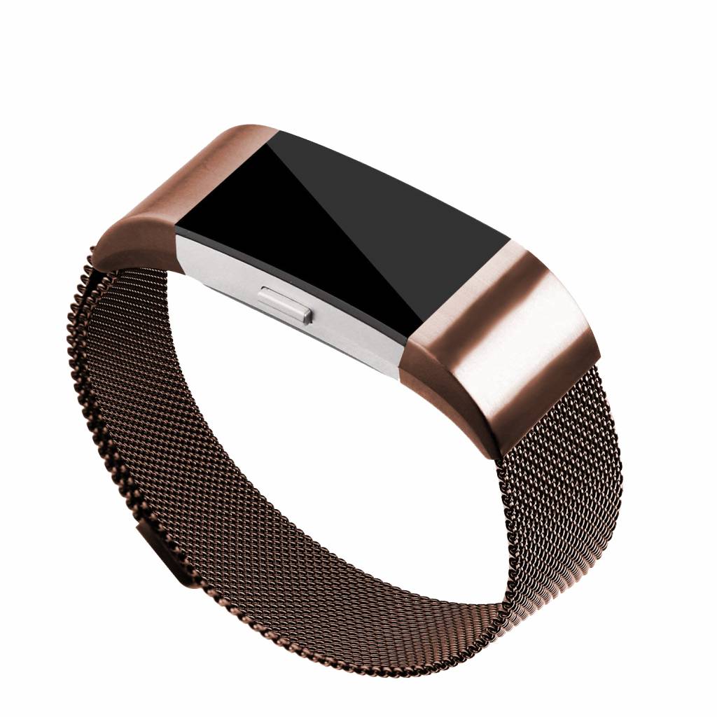 Fitbit Charge 2 milanese band - bruin