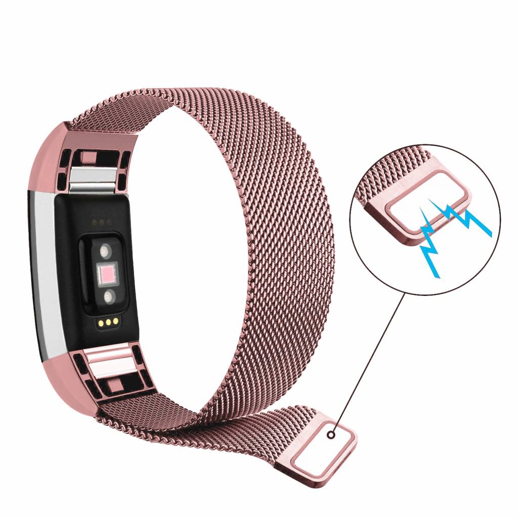 Fitbit Charge 2 milanese band - roze
