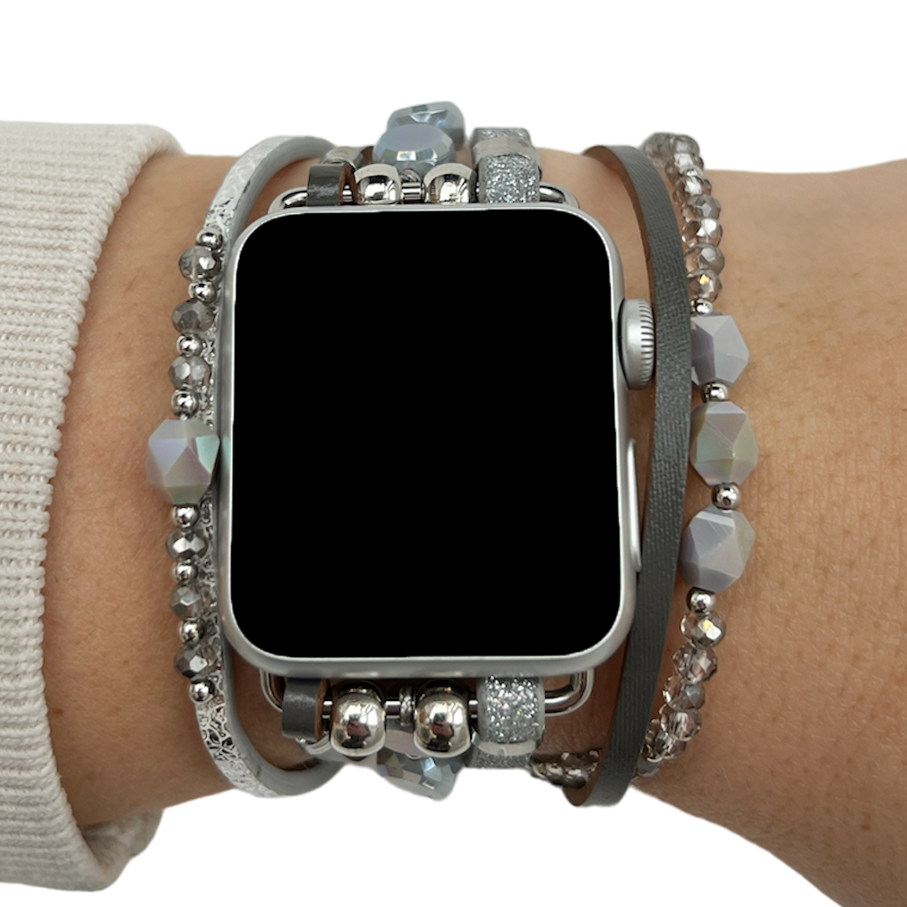 Apple Watch sieraden band - Mandy grijs