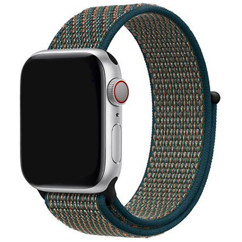 Apple Watch nylon geweven sport band  - hyper crimson neptune groen