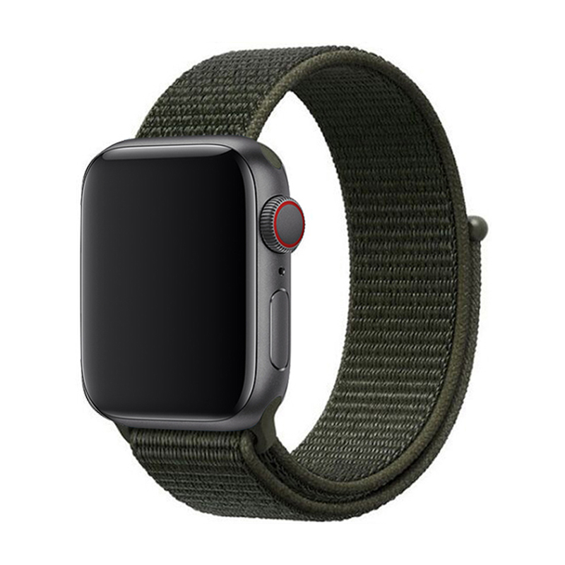 Apple Watch nylon geweven sport band  - olijf