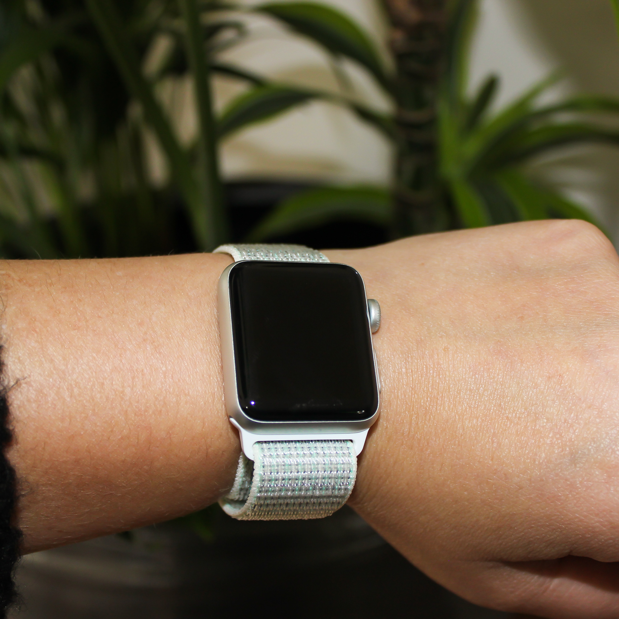 Apple Watch nylon geweven sport band  - spruce aura