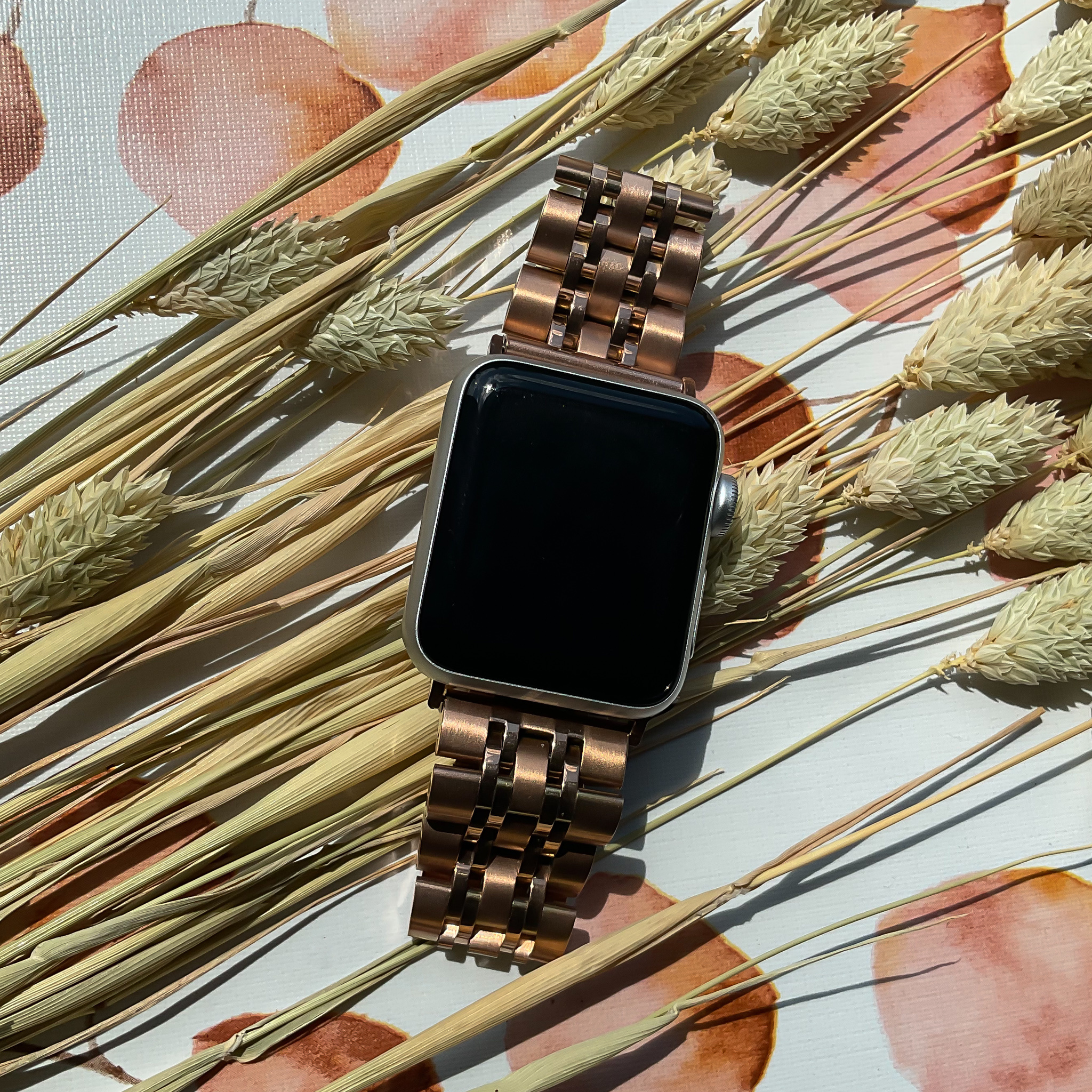 Apple Watch stalen rvs schakel band - rose goud