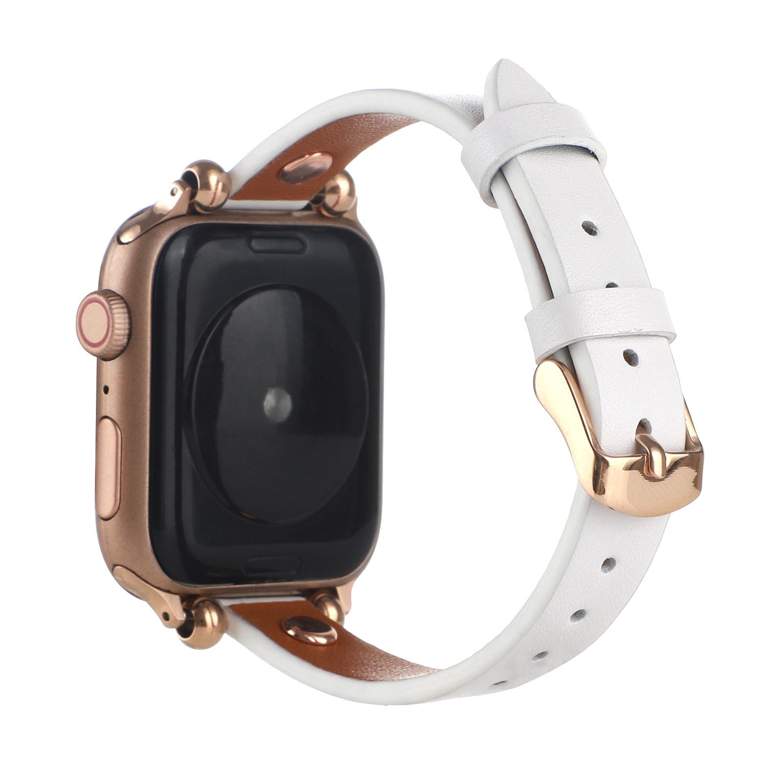 Apple Watch leren slim band - wit