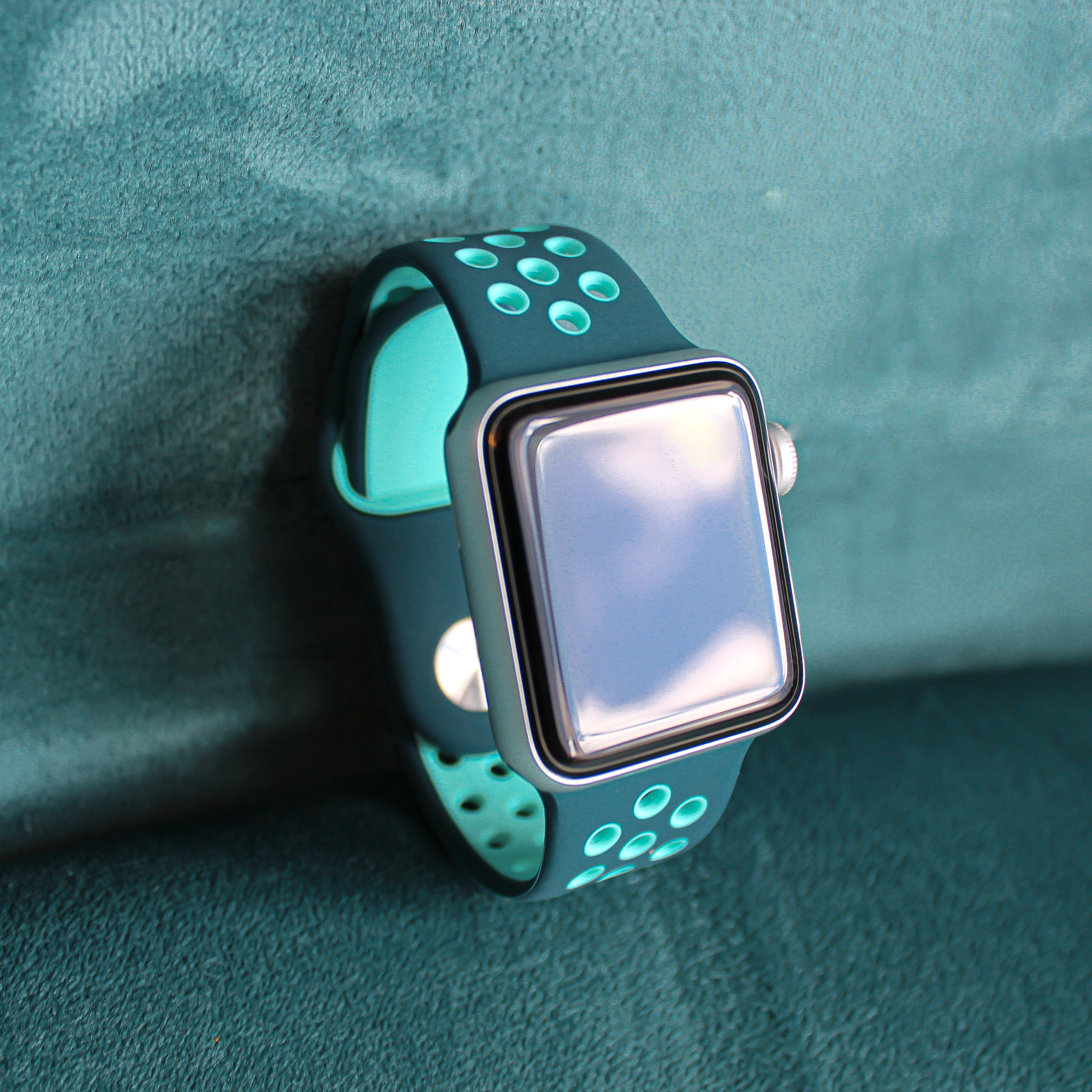 Apple Watch dubbel sport band - groen turquoise