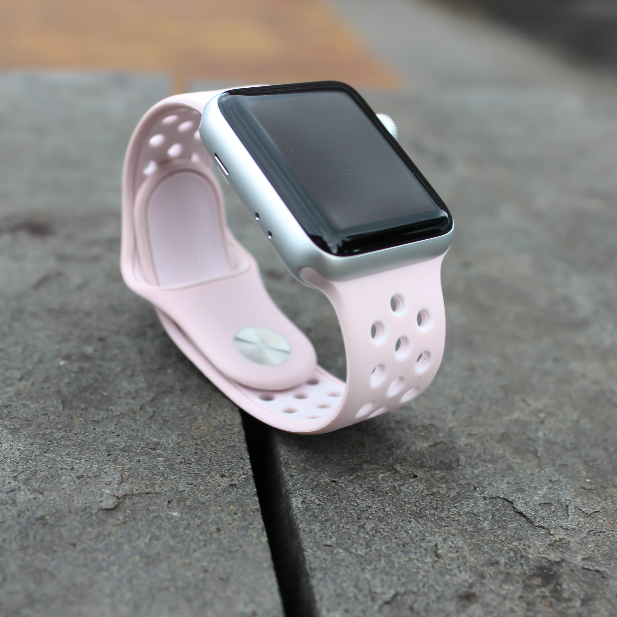 Apple Watch dubbel sport band - lichtroze roze