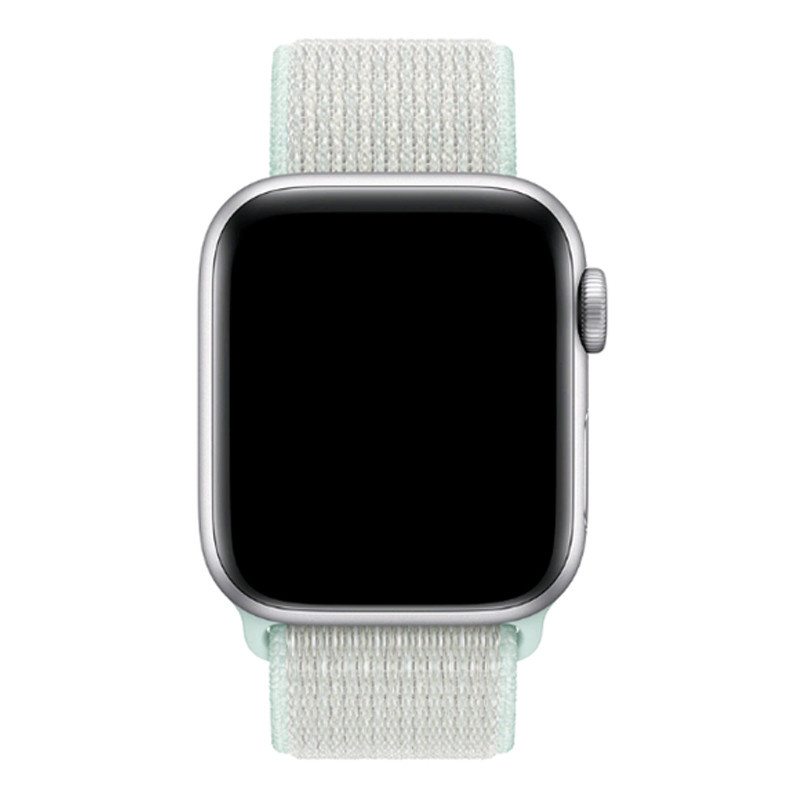 Apple Watch nylon geweven sport band  - blauwgroen tint