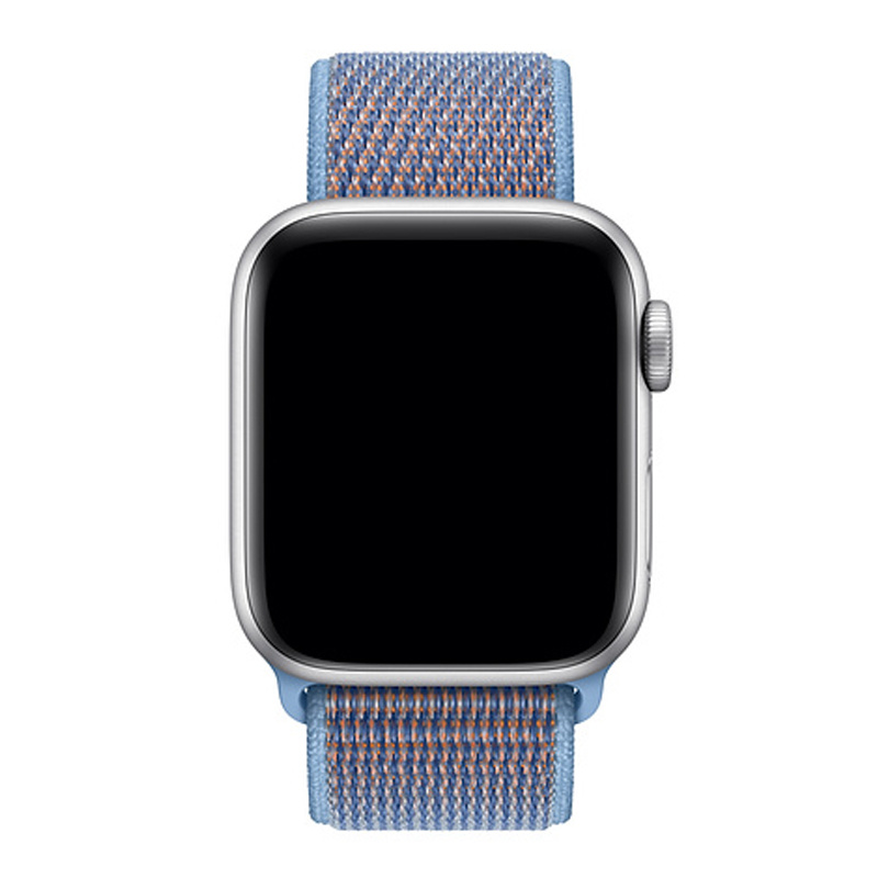 Apple Watch nylon geweven sport band  - cerulean