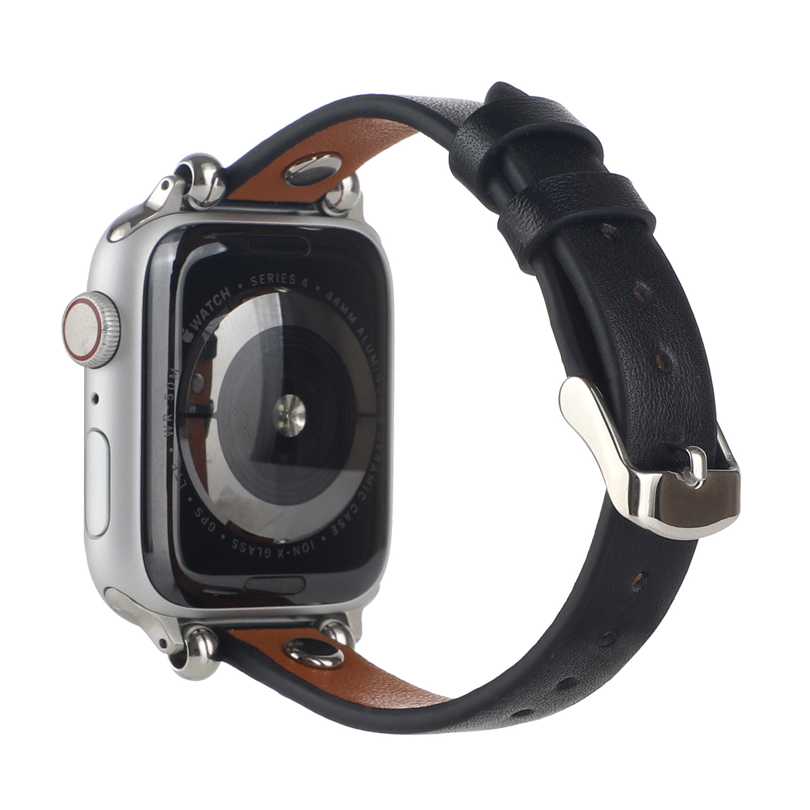 Apple Watch leren slim band - zwart