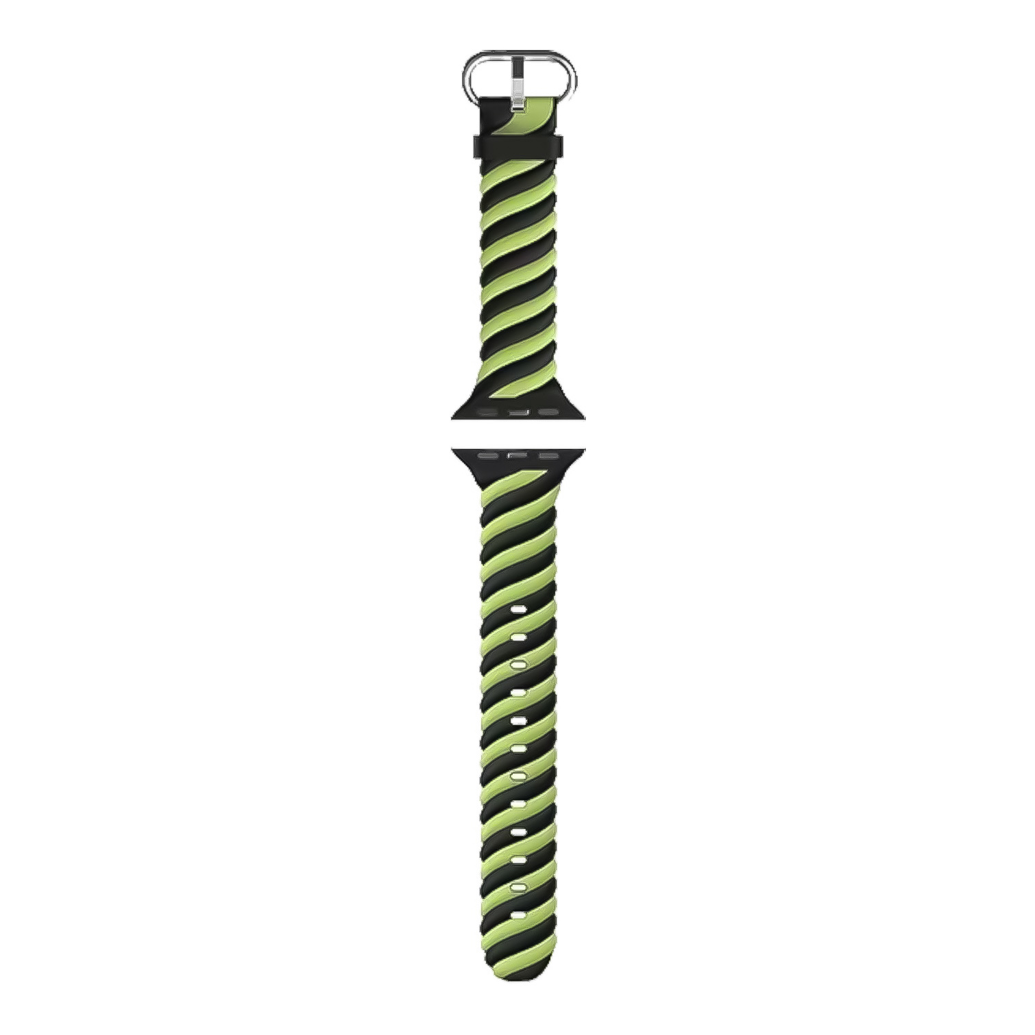 Apple Watch swirl sport band - zwart geel