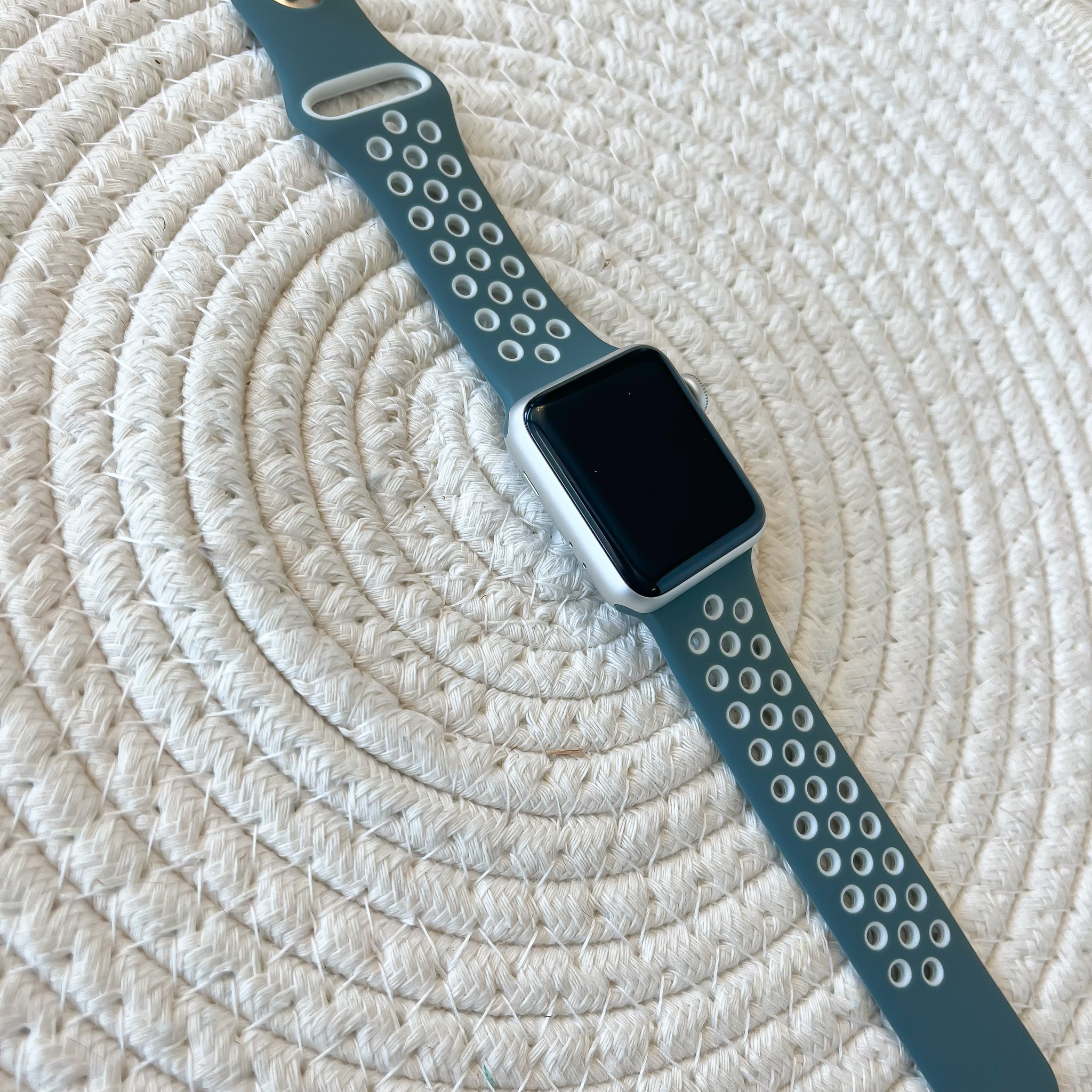 Apple Watch dubbel sport band - hasta licht zilver