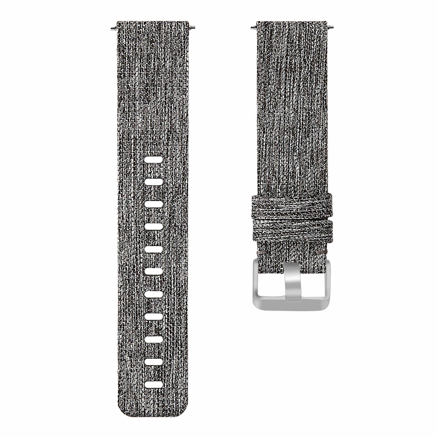 Fitbit Versa nylon gesp band - donkergrijs