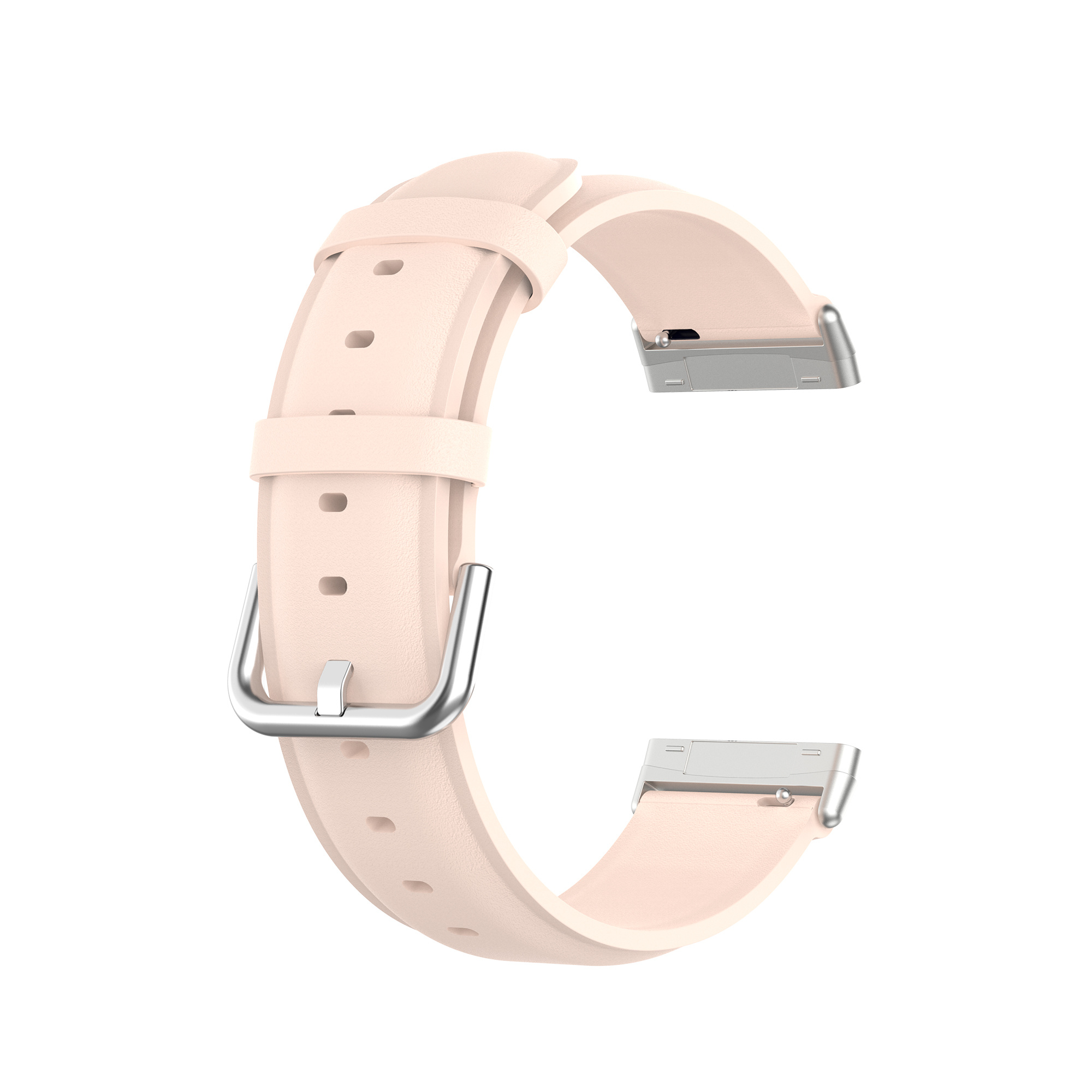 Fitbit Versa 3 / Sense leren band - roze