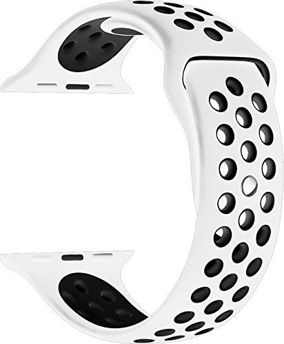 Apple Watch dubbel sport band - wit zwart