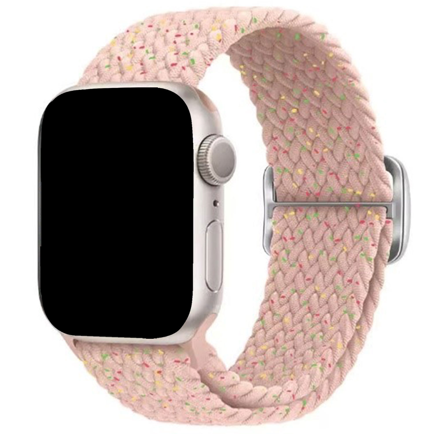 Apple Watch nylon gevlochten gesp Weavy band - sterrenroze