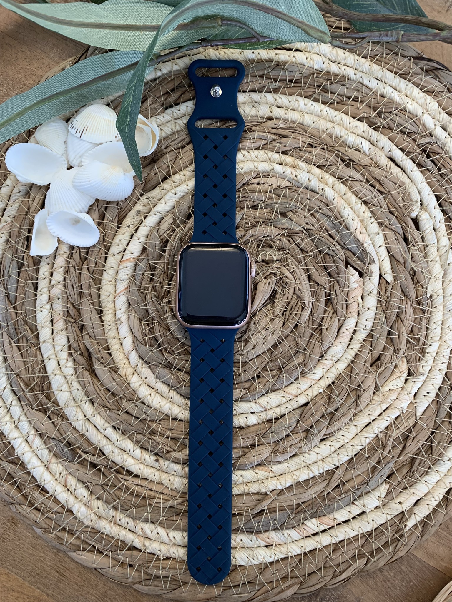 Apple Watch gevlochten sport band - donkerblauw