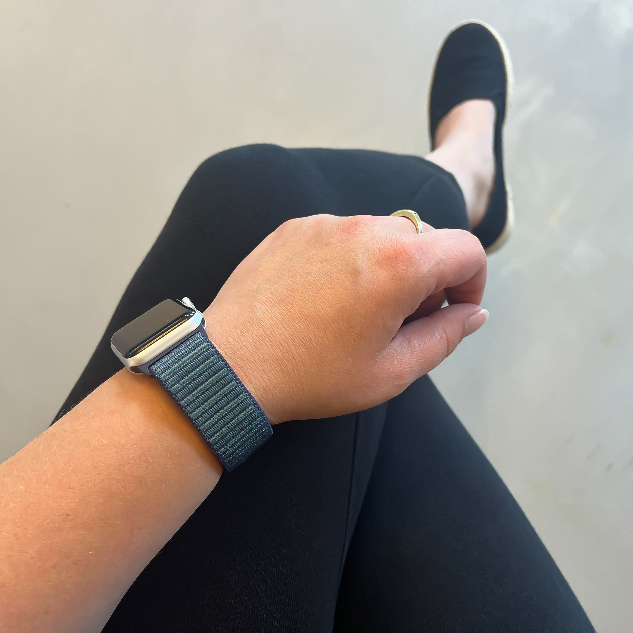 Apple Watch nylon geweven sport band  - grijs