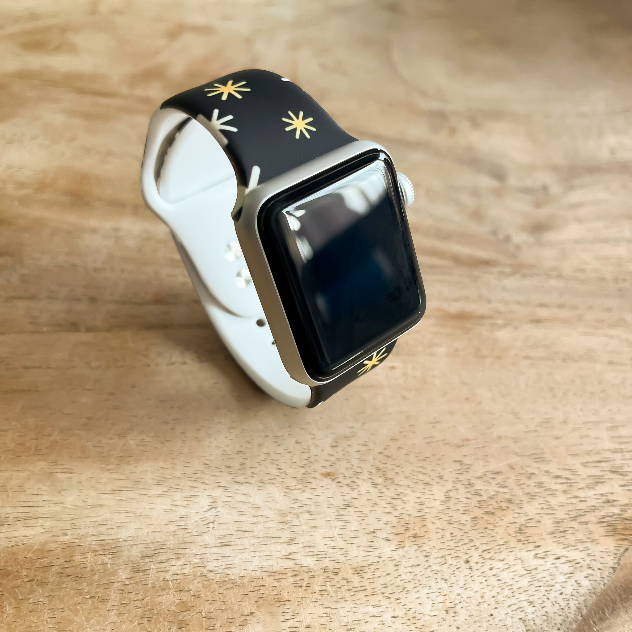 Apple Watch print sport band - kerst zwart