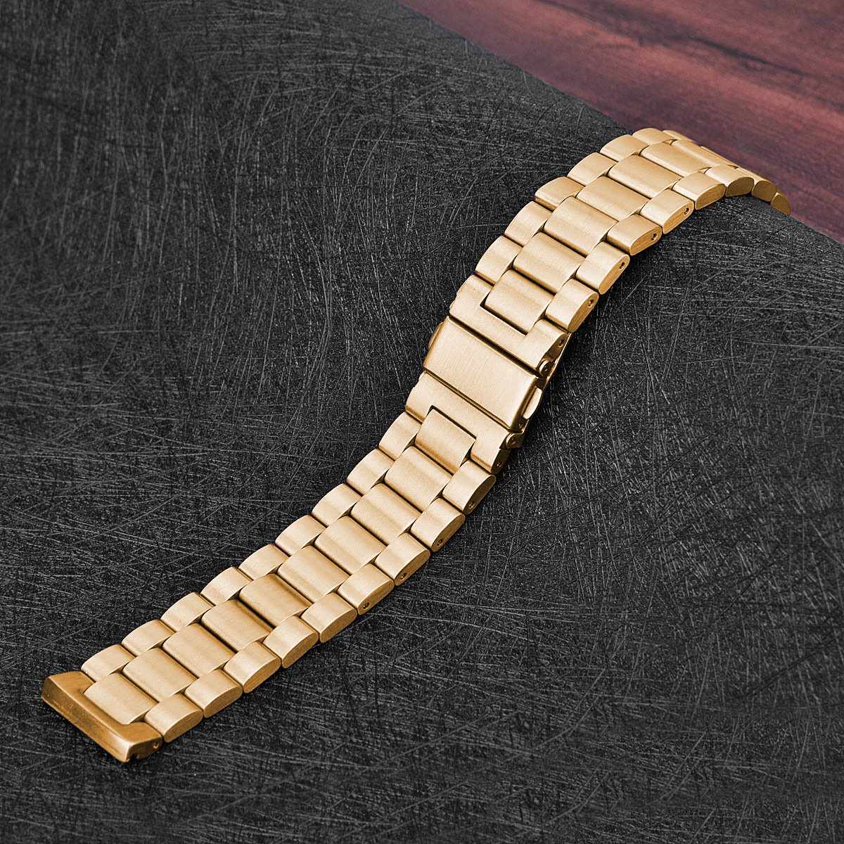 Fitbit Versa kralen stalen schakel band - rose goud