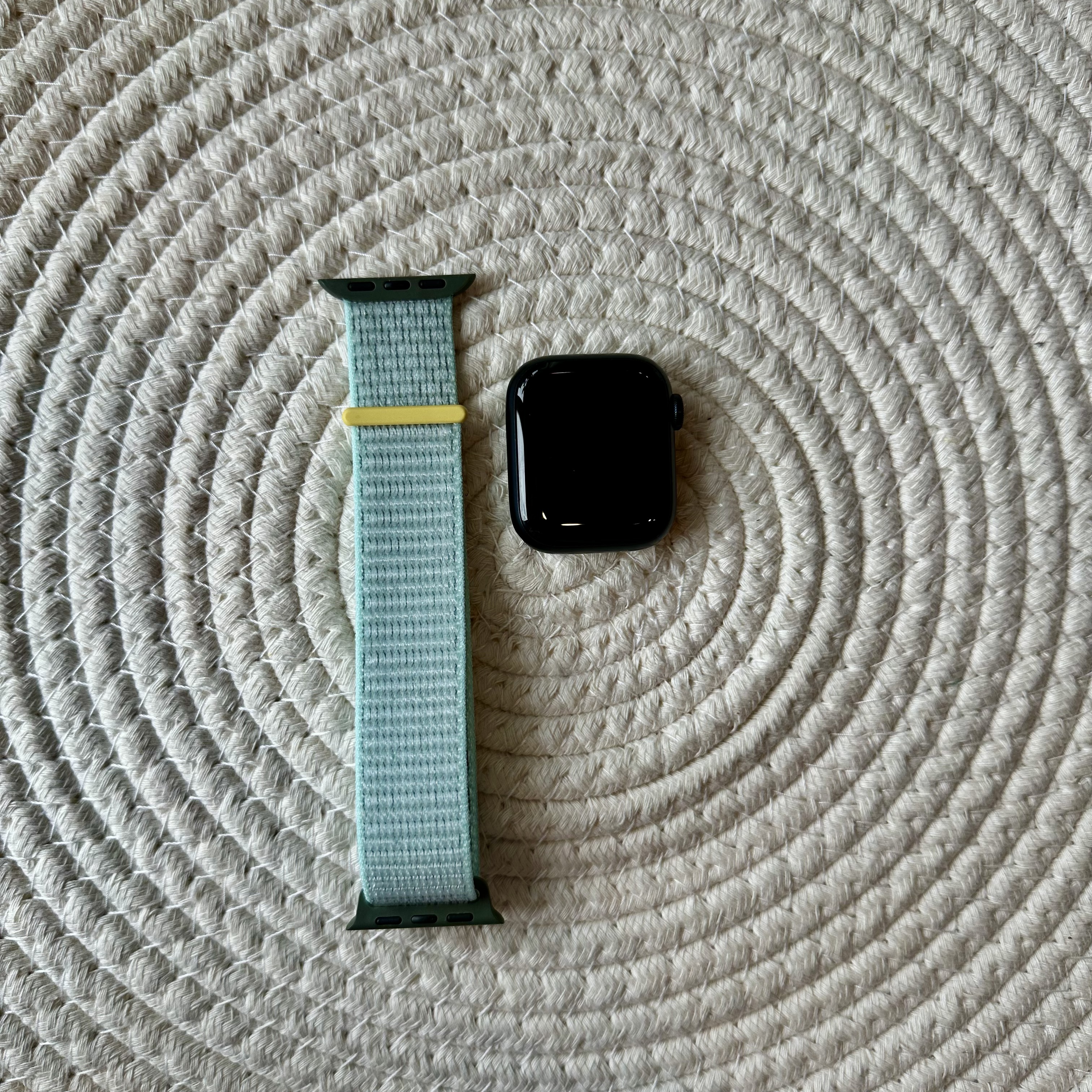 Apple Watch nylon geweven sport band  - zacht mintgroen