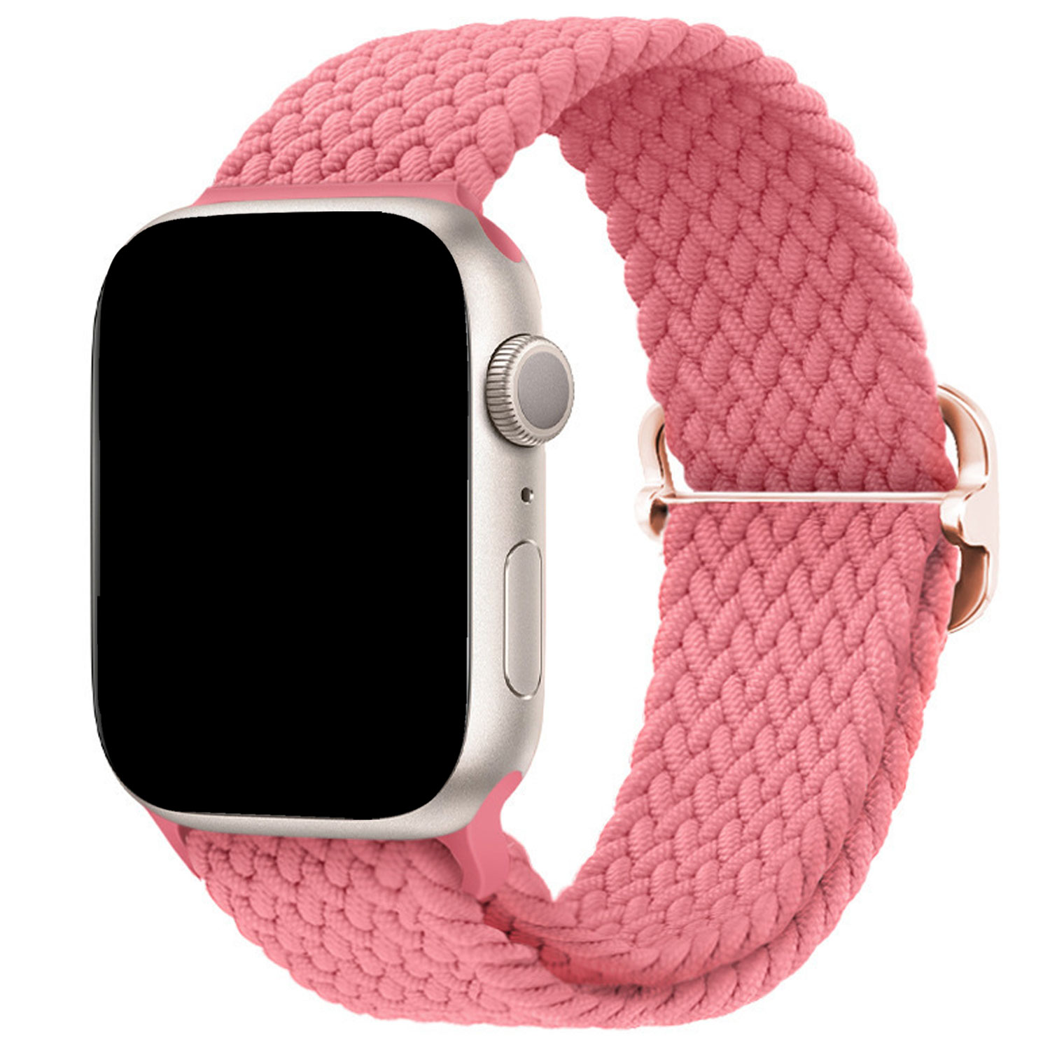 Apple Watch nylon gevlochten gesp Weavy band - roze