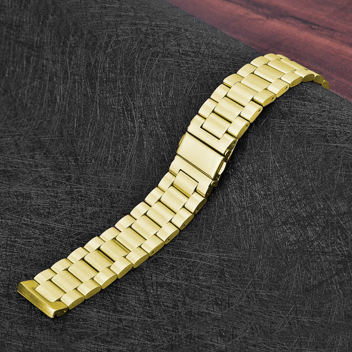 Fitbit Versa kralen stalen schakel band - goud