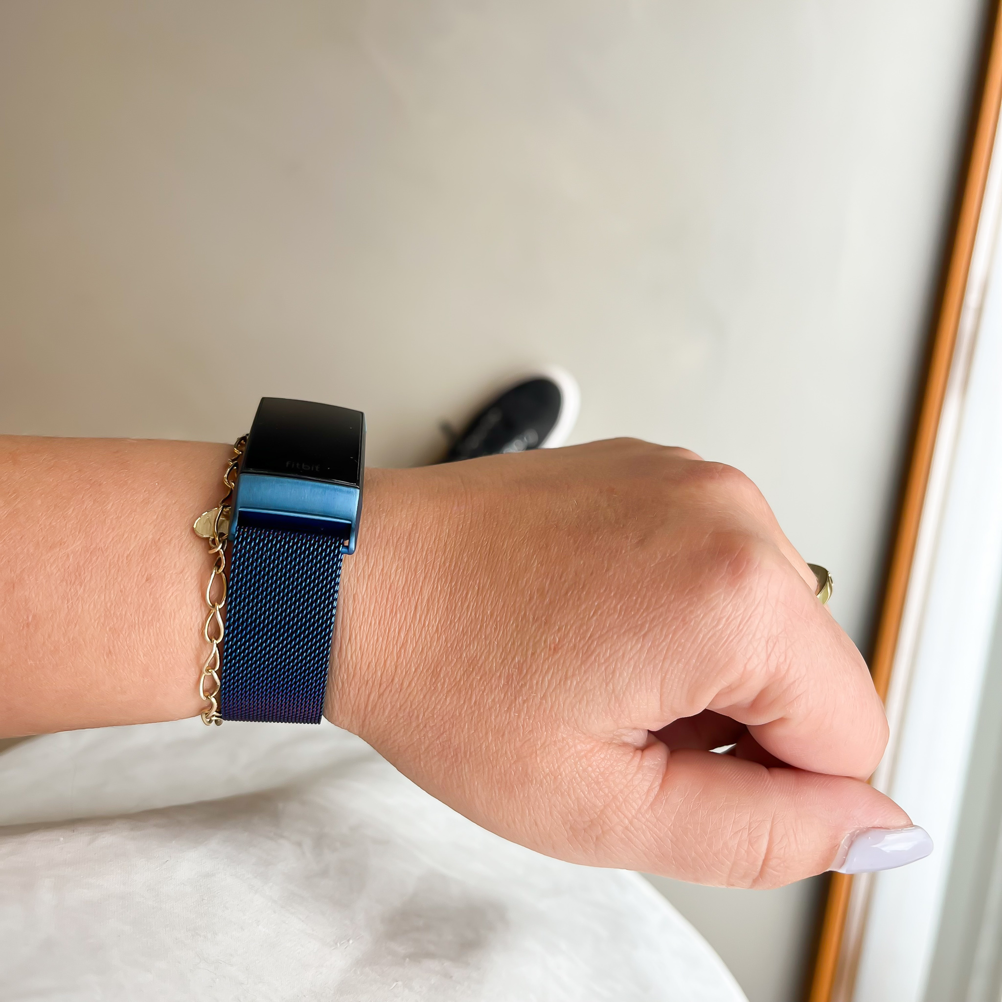Fitbit Charge 3 & 4 milanese band - blauw