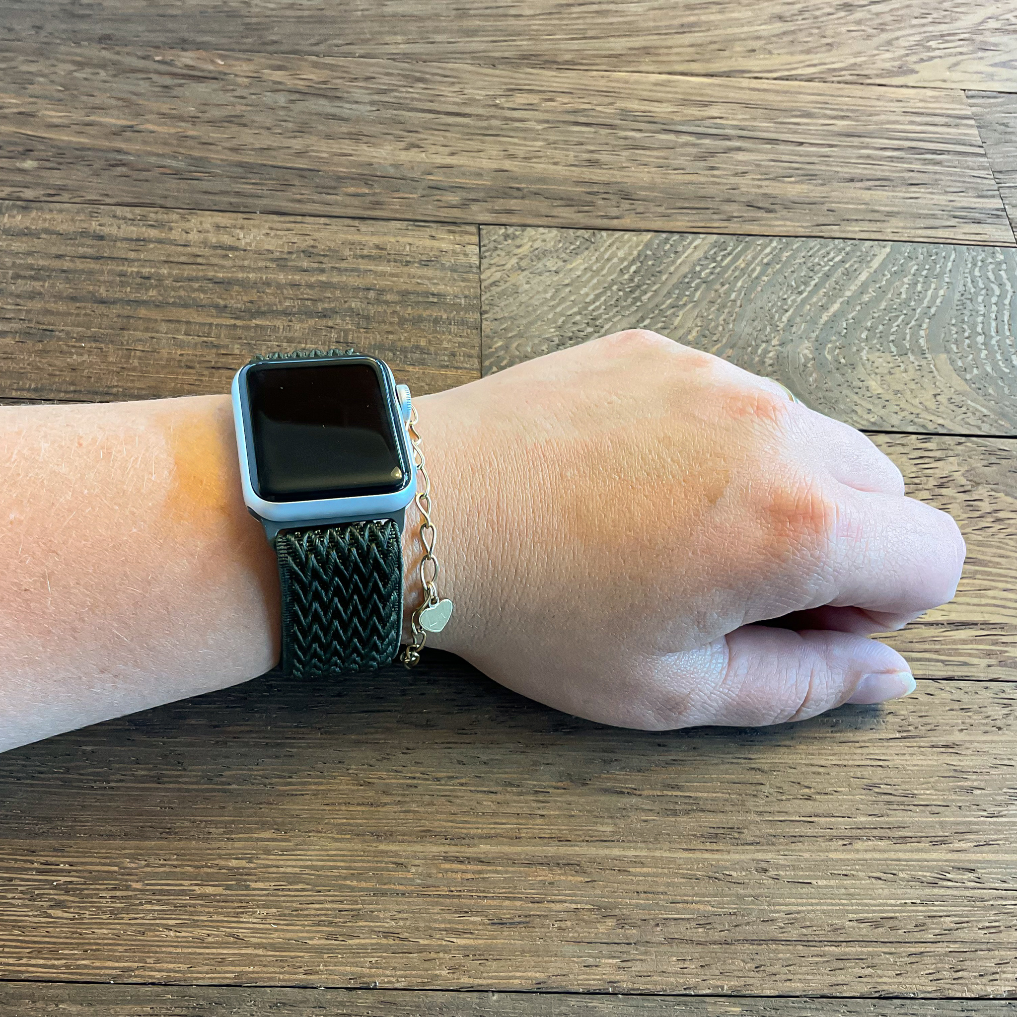 Apple Watch nylon geweven solo band - leger groen