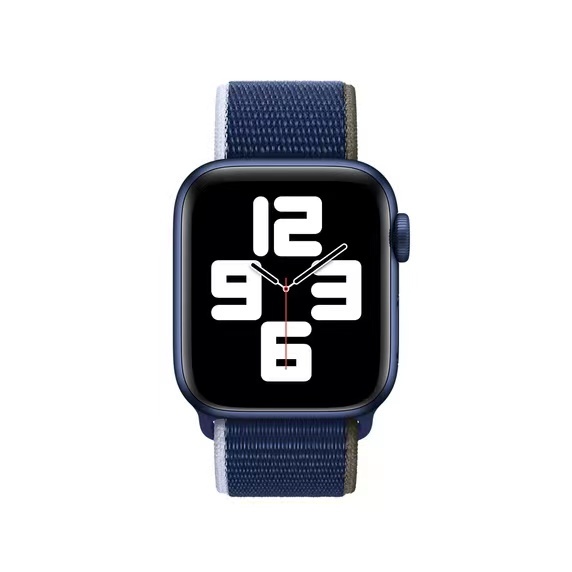 Apple Watch nylon geweven sport band  - donker zeeblauw