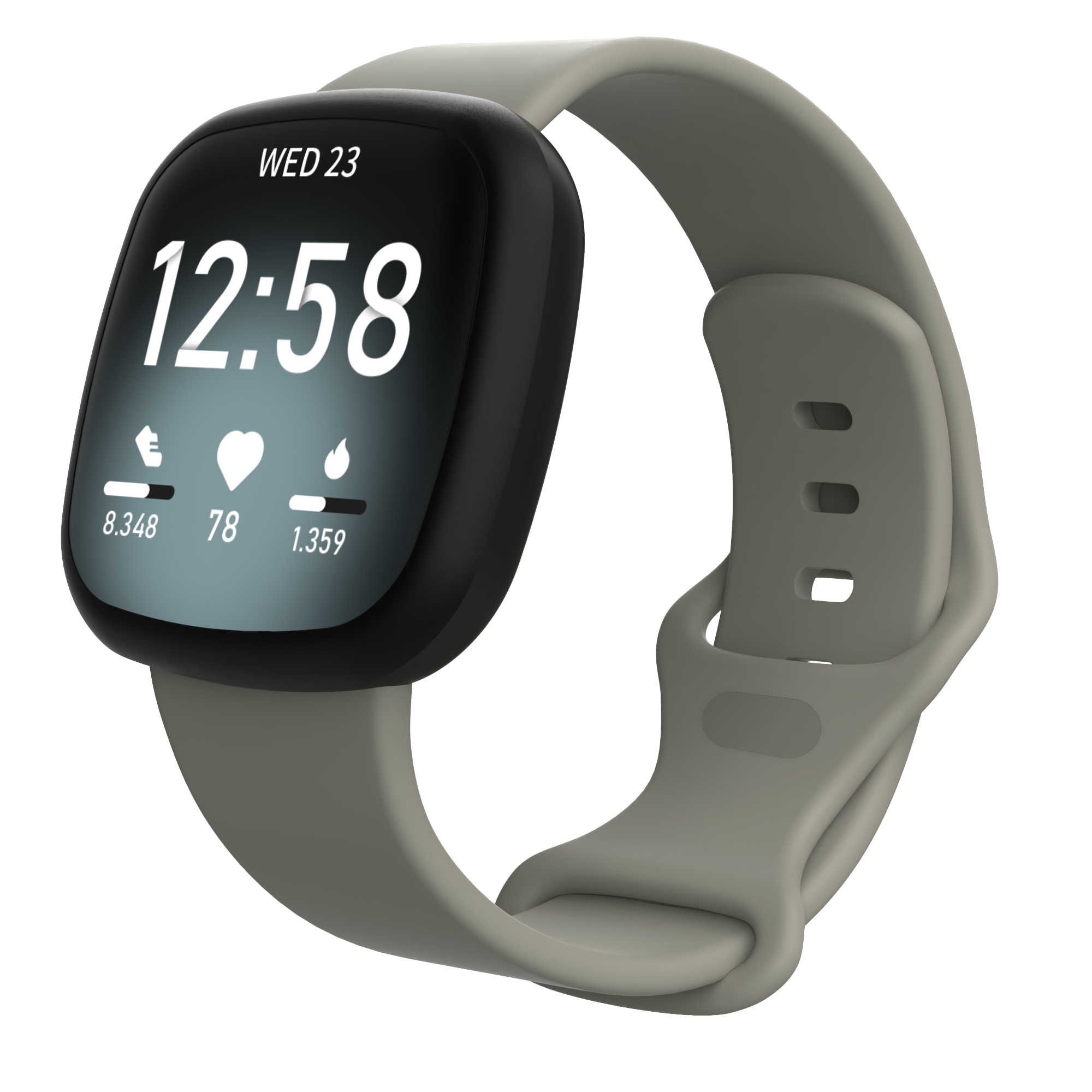 Fitbit Versa 3 / Sense sport band - grijs