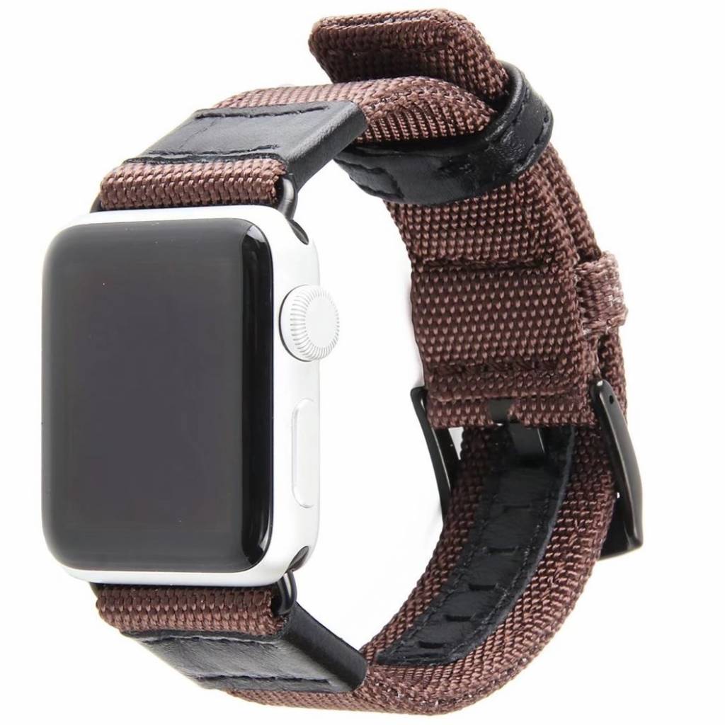 Apple Watch nylon military band - bruin