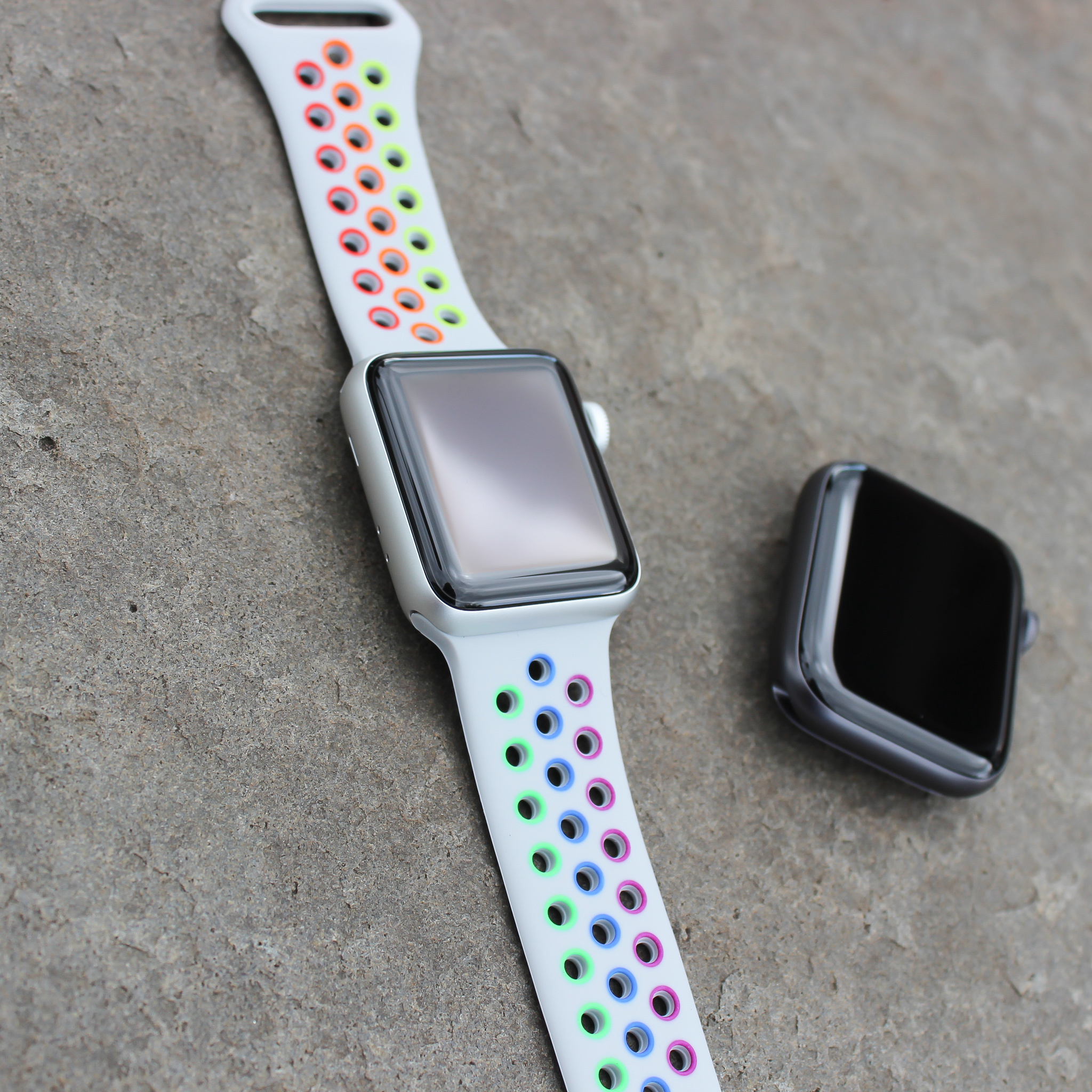 Apple Watch dubbel sport band - kleurrijk mist