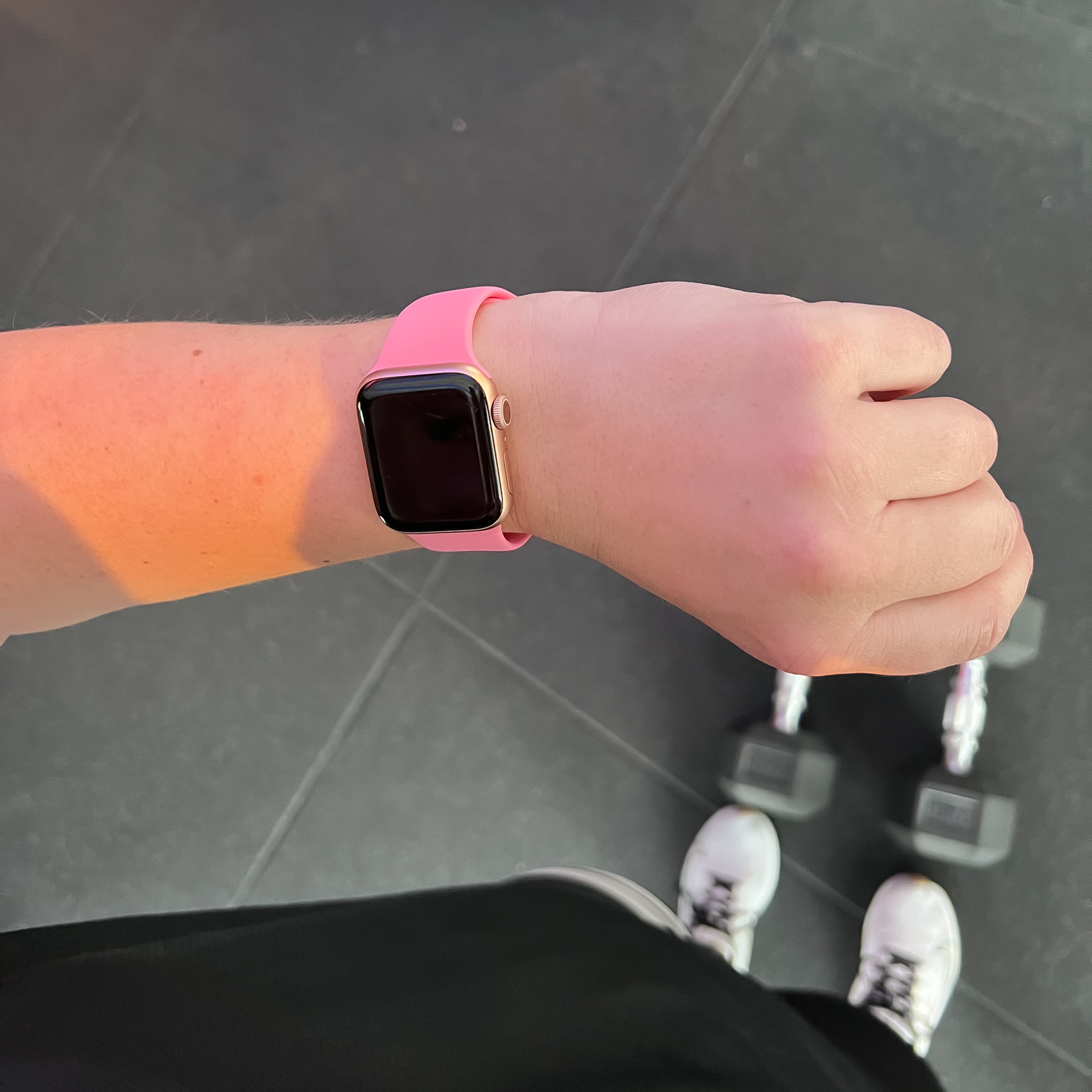Apple Watch sport band - helder roze