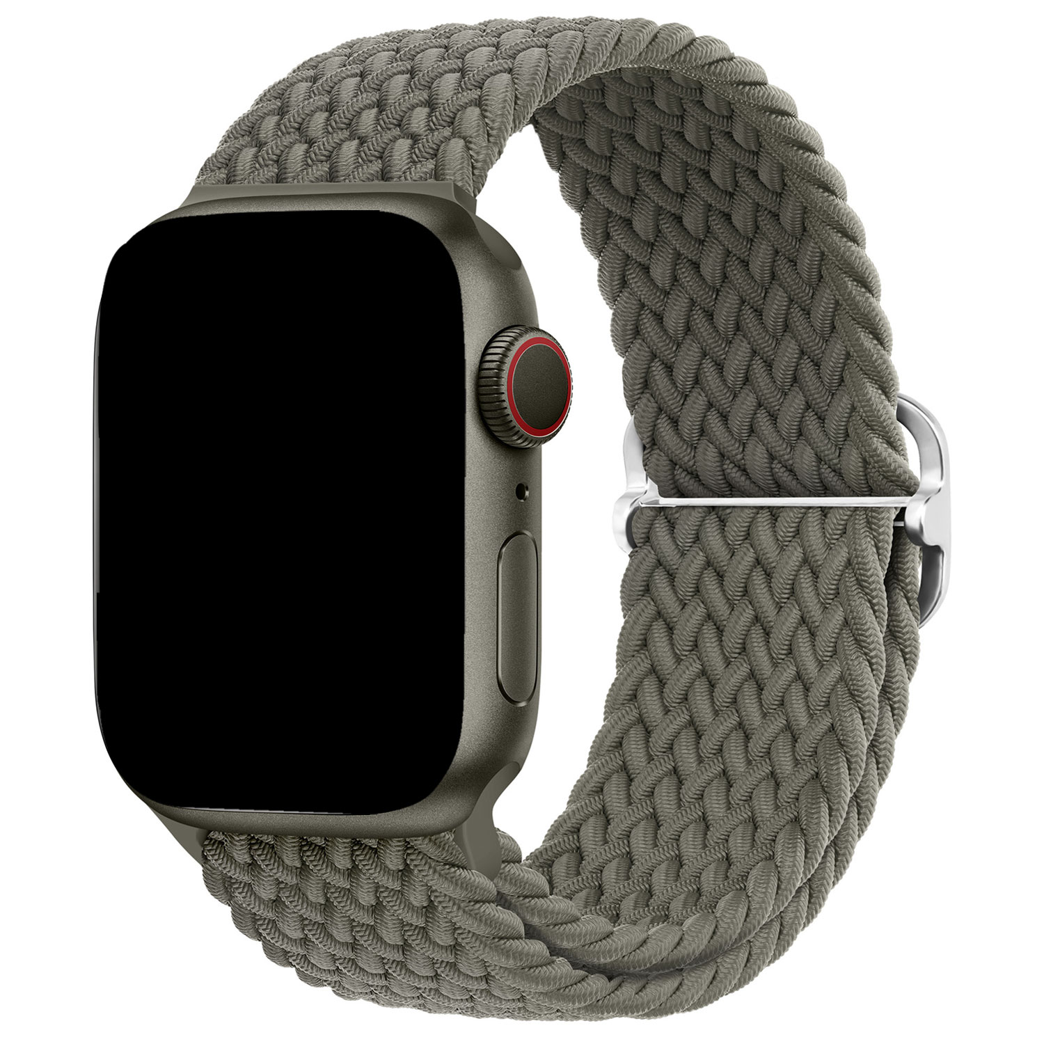 Apple Watch nylon gevlochten gesp Weavy band - groen olijf