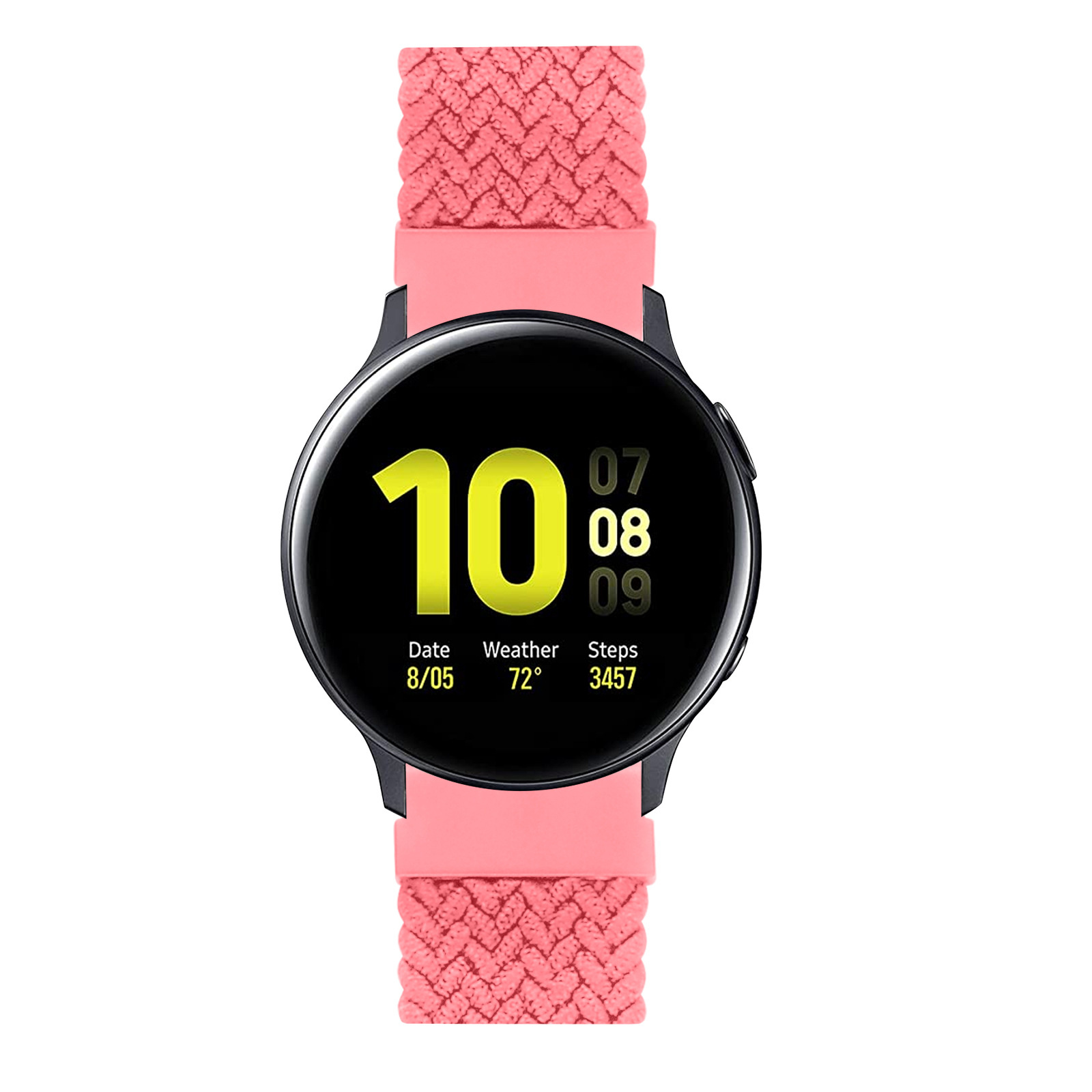 Samsung Galaxy Watch nylon gevlochten solo band - roze punch